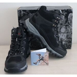 Nortiv 8 JS19004M Men’s Sz 11 Black Non-Slip Suede Waterproof Hiking Boots